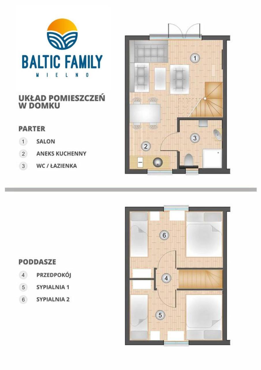 Domki Baltic Family Basen Kidsclub Rowery ミエルノ エクステリア 写真